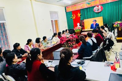 Chi bộ Trường Mầm non Văn Xá tổ chức nghiên cứu, học tập, quán triệt Nghị quyết 79-NQ/TW